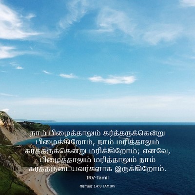 Picture 03 - ரோமர் 14:8 TAMIRV - நாம் பிழைத்தாலும் - Bible Verse Picture