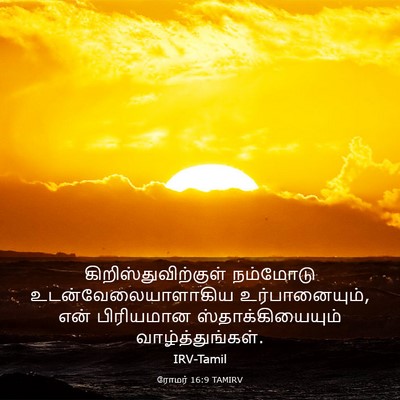 Picture 03 - ரோமர் 16:9 TAMIRV - கிறிஸ்துவிற்குள் - Bible Verse Picture