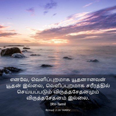 Picture 03 - ரோமர் 2:28 TAMIRV - எனவே, - Bible Verse Picture