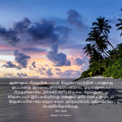 Picture 03 - ரோமர் 5:15 TAMIRV - ஆனாலும் மீறுதலின் - Bible Verse Picture