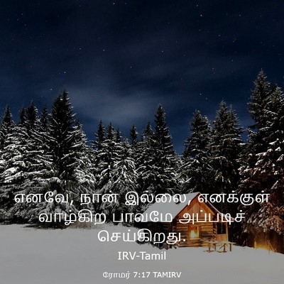 Picture 03 - ரோமர் 7:17 TAMIRV - எனவே, நான் இல்லை, - Bible Verse Picture