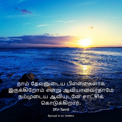 Picture 03 - ரோமர் 8:16 TAMIRV - நாம் தேவனுடைய - Bible Verse Picture