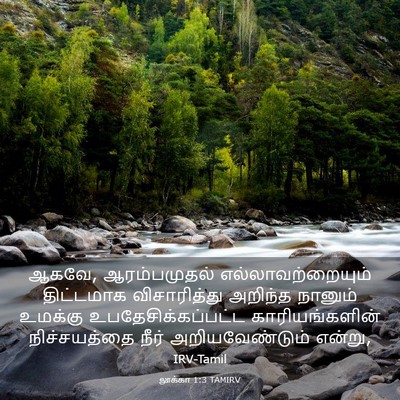 Picture 03 - லூக்கா 1:3 TAMIRV - ஆகவே, ஆரம்பமுதல் - Bible Verse Picture