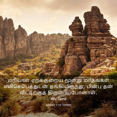 Picture 03 - லூக்கா 1:56 TAMIRV - மரியாள் ஏறக்குறைய - Bible Verse Picture
