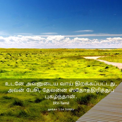 Picture 03 - லூக்கா 1:64 TAMIRV - உடனே அவனுடைய வாய் - Bible Verse Picture