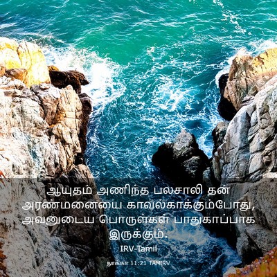 Picture 03 - லூக்கா 11:21 TAMIRV - ஆயுதம் அணிந்த - Bible Verse Picture