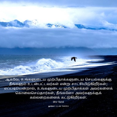 Picture 03 - லூக்கா 11:48 TAMIRV - ஆகவே, உங்களுடைய - Bible Verse Picture