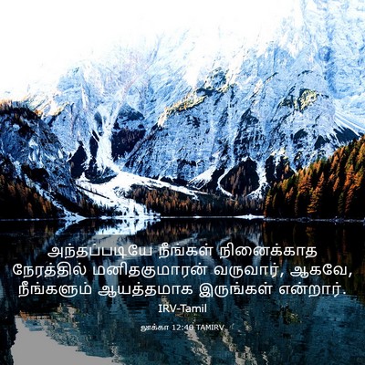 Picture 03 - லூக்கா 12:40 TAMIRV - அந்தப்படியே - Bible Verse Picture