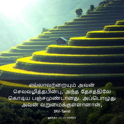 Picture 03 - லூக்கா 15:14 TAMIRV - எல்லாவற்றையும் - Bible Verse Picture