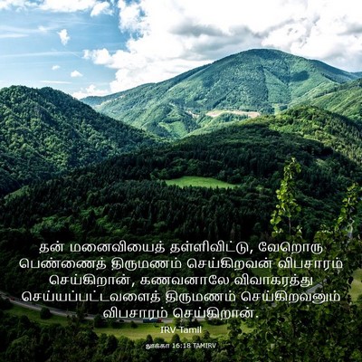 Picture 03 - லூக்கா 16:18 TAMIRV - தன் மனைவியைத் - Bible Verse Picture
