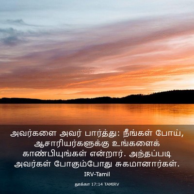 Picture 03 - லூக்கா 17:14 TAMIRV - அவர்களை அவர் - Bible Verse Picture