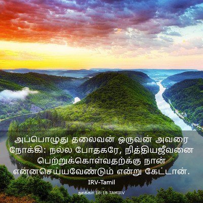 Picture 03 - லூக்கா 18:18 TAMIRV - அப்பொழுது தலைவன் - Bible Verse Picture