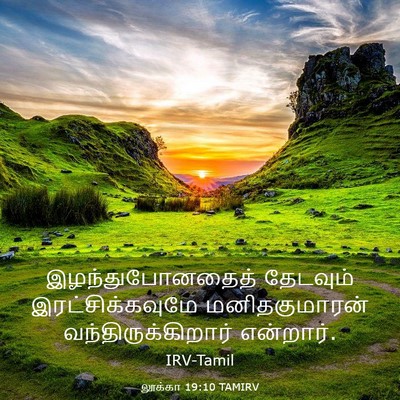 Picture 03 - லூக்கா 19:10 TAMIRV - இழந்துபோனதைத் - Bible Verse Picture