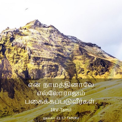 Picture 03 - லூக்கா 21:17 TAMIRV - என் நாமத்தினாலே - Bible Verse Picture