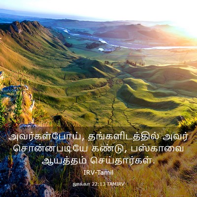 Picture 03 - லூக்கா 22:13 TAMIRV - அவர்கள்போய், - Bible Verse Picture