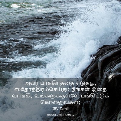 Picture 03 - லூக்கா 22:17 TAMIRV - அவர் பாத்திரத்தை - Bible Verse Picture