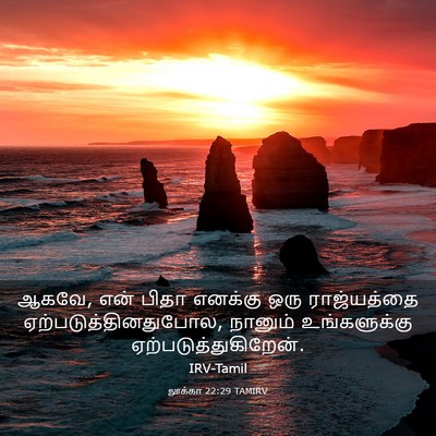 Picture 03 - லூக்கா 22:29 TAMIRV - ஆகவே, என் பிதா - Bible Verse Picture