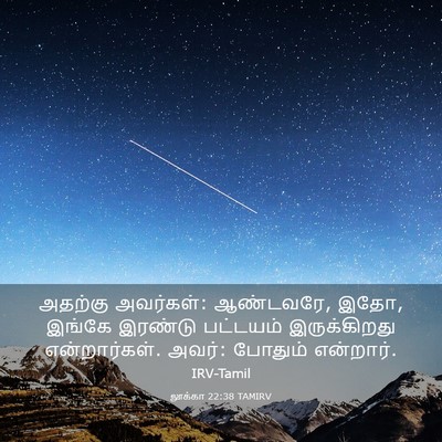Picture 03 - லூக்கா 22:38 TAMIRV - அதற்கு அவர்கள்: - Bible Verse Picture
