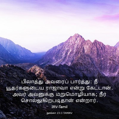 Picture 03 - லூக்கா 23:3 TAMIRV - பிலாத்து அவரைப் - Bible Verse Picture