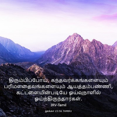 Picture 03 - லூக்கா 23:56 TAMIRV - திரும்பிப்போய், - Bible Verse Picture