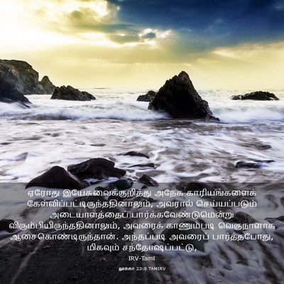 Picture 03 - லூக்கா 23:8 TAMIRV - ஏரோது - Bible Verse Picture