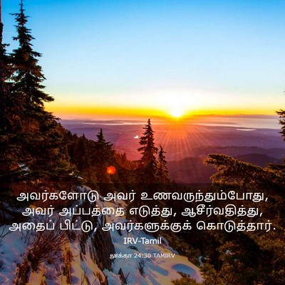 Picture 03 - லூக்கா 24:30 TAMIRV - அவர்களோடு அவர் - Bible Verse Picture