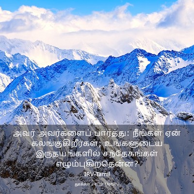 Picture 03 - லூக்கா 24:38 TAMIRV - அவர் அவர்களைப் - Bible Verse Picture
