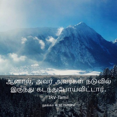 Picture 03 - லூக்கா 4:30 TAMIRV - ஆனால், அவர் - Bible Verse Picture