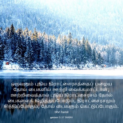 Picture 03 - லூக்கா 5:37 TAMIRV - ஒருவனும் புதிய - Bible Verse Picture