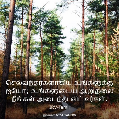Picture 03 - லூக்கா 6:24 TAMIRV - செல்வந்தர்களாகிய - Bible Verse Picture