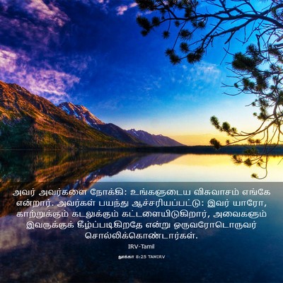 Picture 03 - லூக்கா 8:25 TAMIRV - அவர் அவர்களை - Bible Verse Picture