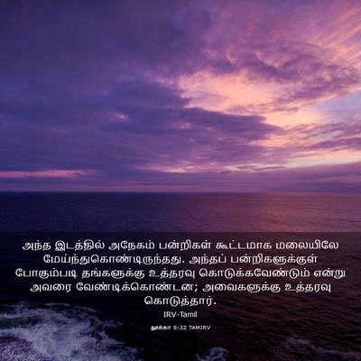 Picture 03 - லூக்கா 8:32 TAMIRV - அந்த இடத்தில் - Bible Verse Picture
