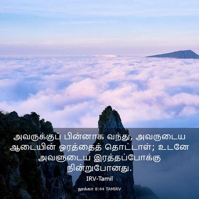 Picture 03 - லூக்கா 8:44 TAMIRV - அவருக்குப் - Bible Verse Picture