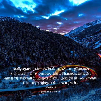 Picture 03 - லூக்கா 9:56 TAMIRV - மனிதகுமாரன் - Bible Verse Picture