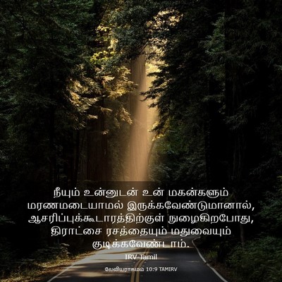 Picture 03 - லேவியராகமம் 10:9 TAMIRV - நீயும் உன்னுடன் - Bible Verse Picture
