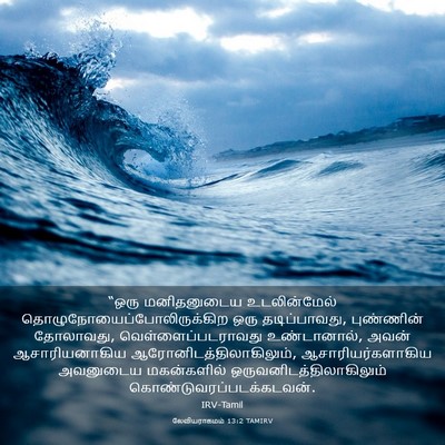 Picture 03 - லேவியராகமம் 13:2 TAMIRV - “ஒரு மனிதனுடைய - Bible Verse Picture