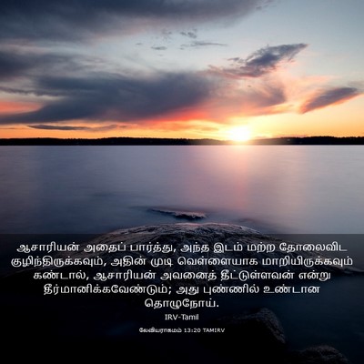 Picture 03 - லேவியராகமம் 13:20 TAMIRV - ஆசாரியன் அதைப் - Bible Verse Picture