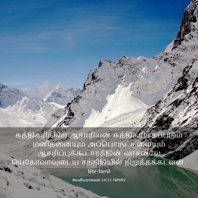 Picture 03 - லேவியராகமம் 14:11 TAMIRV - சுத்திகரிக்கிற - Bible Verse Picture