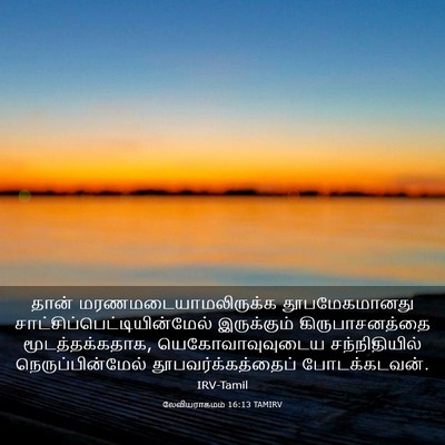 Picture 03 - லேவியராகமம் 16:13 TAMIRV - தான் - Bible Verse Picture