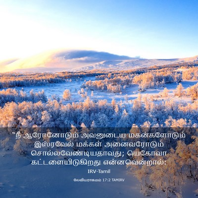Picture 03 - லேவியராகமம் 17:2 TAMIRV - “நீ ஆரோனோடும் - Bible Verse Picture