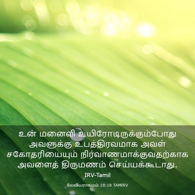 Picture 03 - லேவியராகமம் 18:18 TAMIRV - உன் மனைவி - Bible Verse Picture