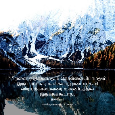 Picture 03 - லேவியராகமம் 19:13 TAMIRV - “பிறனை - Bible Verse Picture