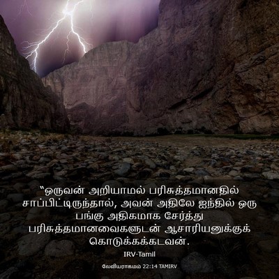 Picture 03 - லேவியராகமம் 22:14 TAMIRV - “ஒருவன் அறியாமல் - Bible Verse Picture