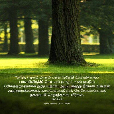 Picture 03 - லேவியராகமம் 23:27 TAMIRV - “அந்த ஏழாம் மாதம் - Bible Verse Picture