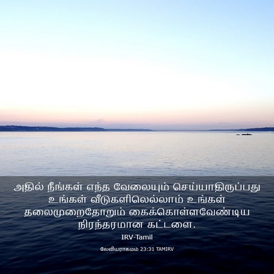 Picture 03 - லேவியராகமம் 23:31 TAMIRV - அதில் நீங்கள் - Bible Verse Picture