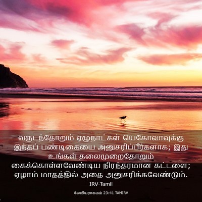 Picture 03 - லேவியராகமம் 23:41 TAMIRV - வருடந்தோறும் - Bible Verse Picture