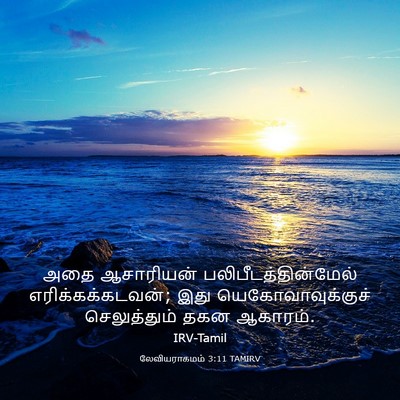 Picture 03 - லேவியராகமம் 3:11 TAMIRV - அதை ஆசாரியன் - Bible Verse Picture