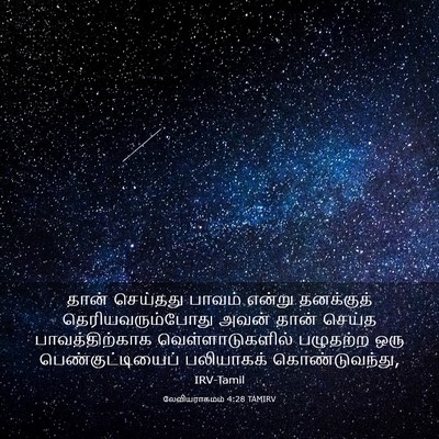 Picture 03 - லேவியராகமம் 4:28 TAMIRV - தான் செய்தது - Bible Verse Picture