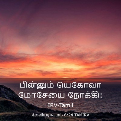 Picture 03 - லேவியராகமம் 6:24 TAMIRV - பின்னும் யெகோவா - Bible Verse Picture