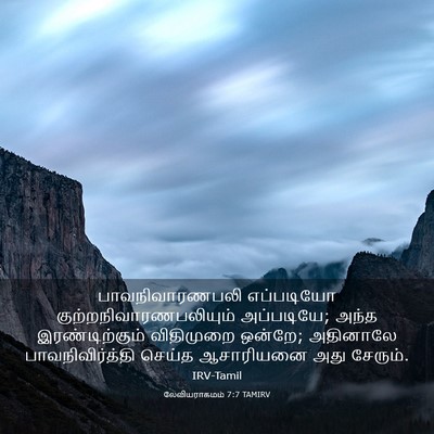 Picture 03 - லேவியராகமம் 7:7 TAMIRV - பாவநிவாரணபலி - Bible Verse Picture